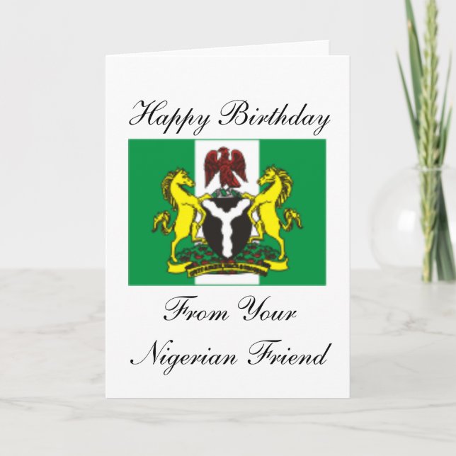 Happy Birthday Card aus Nigeria Karte (Vorderseite)