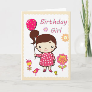 Happy Birthday Card: Birthday Girl Karte