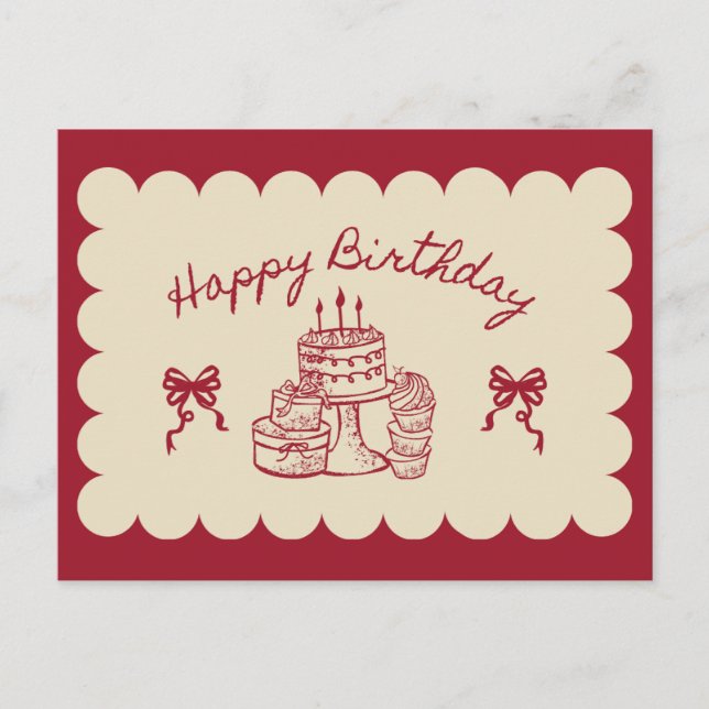 Happy Birthday Card | Birthday Greeting Card  Postkarte (Vorderseite)