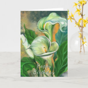 Happy Birthday Card Calla Lily Blume Karte
