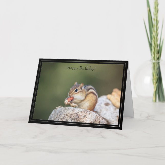 Happy Birthday Card Chipmunk Karte (Vorderseite)