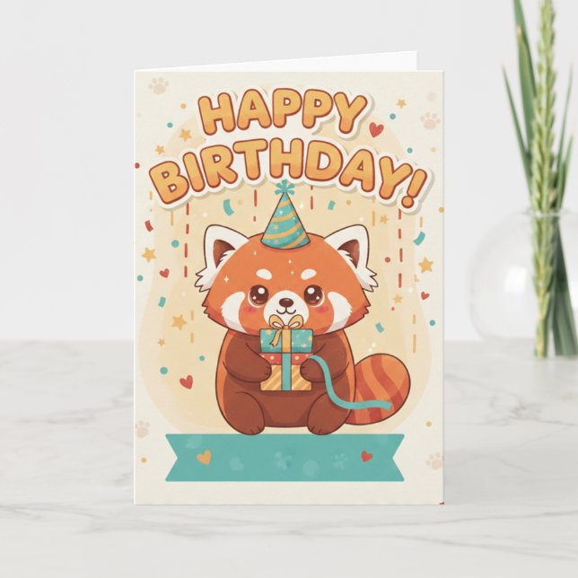 happy birthday card cute for women karte (Vorderseite)