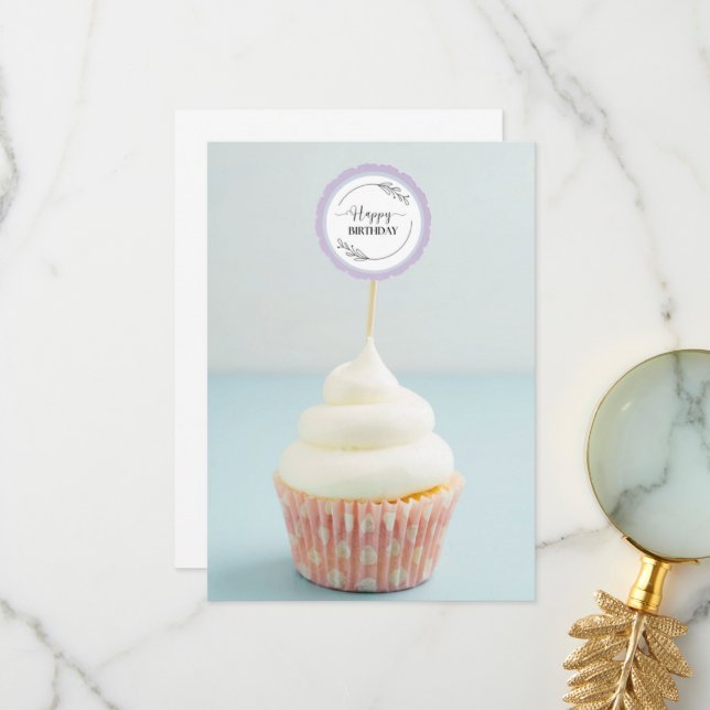 Happy Birthday Card Dankeskarte (Vorderseite/Rückseite Beispiel)