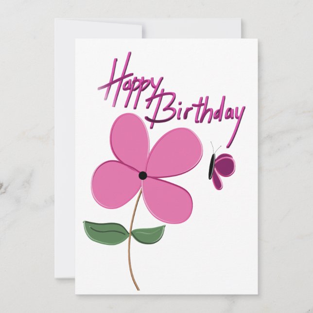 Happy Birthday Card Einladung (Vorderseite)
