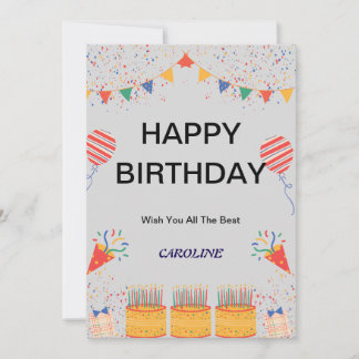 HAPPY BIRTHDAY CARD EINLADUNG