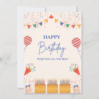 HAPPY BIRTHDAY CARD EINLADUNG