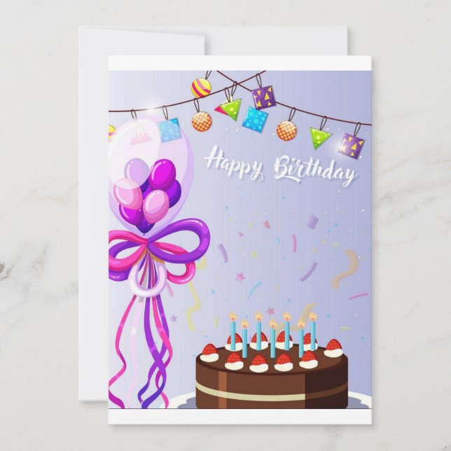 Happy Birthday Card Einladung (Vorderseite)