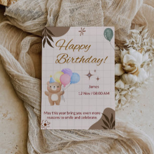 Happy Birthday Card Einladung
