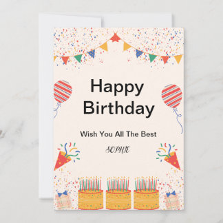 HAPPY BIRTHDAY CARD EINLADUNG