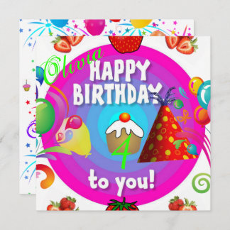 Happy Birthday Card Einladung