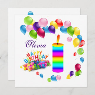 Happy Birthday Card Einladungs-Ballons Einladung