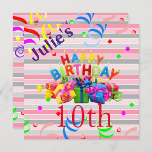 Happy Birthday Card Einladungsstreifen Streifen Einladung