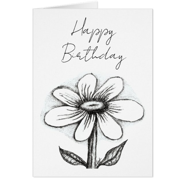 Happy Birthday card for her with daisy (Vorne)