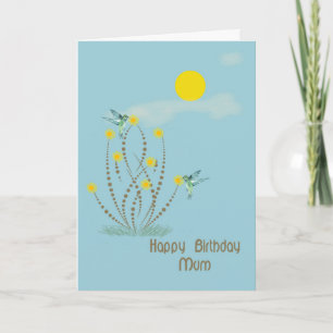 Happy Birthday Card for Mum with Hummingbirds Karte