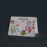 Happy Birthday card for the Son! Karte<br><div class="desc">This is a Very Nice Fish Birthday Card for the fisherman or Son in your life. This a very sparkly card with a very cute saying on inside of the card! This is a original design by emsdesign</div>