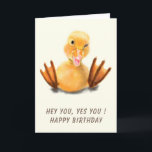 Happy Birthday Card Funny Yellow Duck Playful Wink Karte<br><div class="desc">Alles Gute zum Geburtstag - Funny Yellow Duck Playful Wink Happy Lächeln Cartoon Zeichn und Text - Wählen / Fügen Sie Ihren einzigartigen Text / Schriftart / Farbe - Make Your Special Gift - Vergrössern und verschieben oder entfernen und fügen Sie Elemente / Bild mit Anpassungs-Tool! - Zeichn und Design...</div>