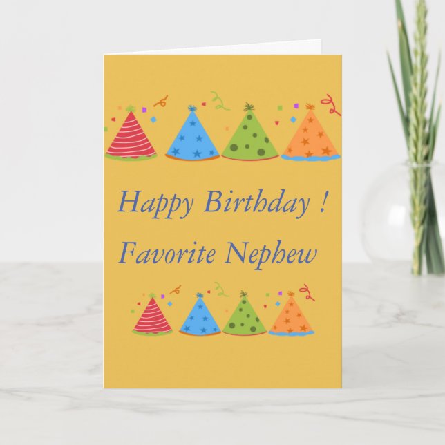 Happy Birthday Card für Neffen Karte (Vorderseite)