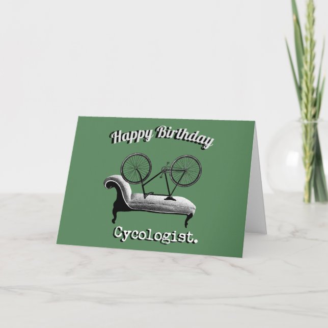 Happy Birthday Card für Radfahrer Karte (Vorderseite)