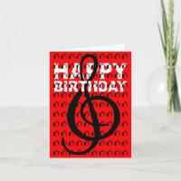 Happy Birthday Card G Clef Geschenkboxen
