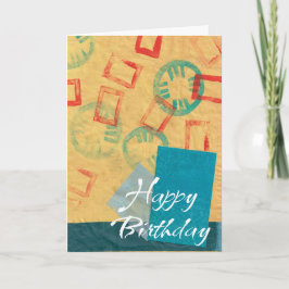 Happy Birthday Card Gelbe Collage Karte
