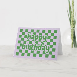Happy birthday card geometric karte