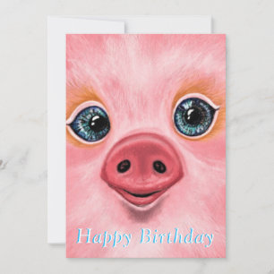 Happy Birthday Card - Happy Baby Piglet Karte