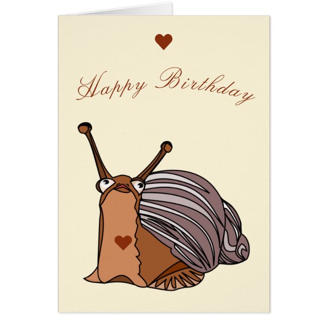 Happy Birthday Card Happy Little Snail (Vorne)