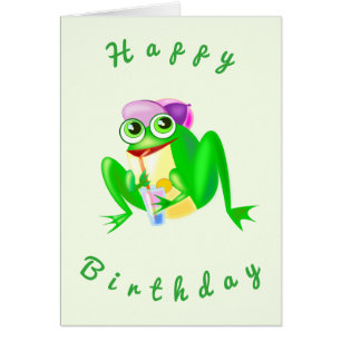 Happy Birthday Card Happy Party Frog - Spaß