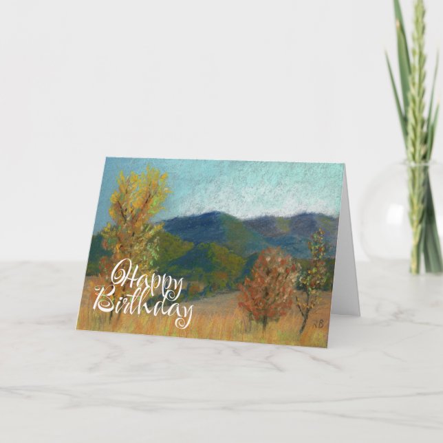 Happy Birthday Card Herbst Karte (Vorderseite)