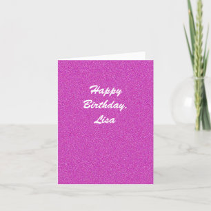 Happy Birthday Card Hot Pink Pointillize Karte