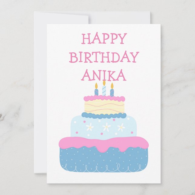 HAPPY BIRTHDAY CARD, INSTANT DOWNLOAD EINLADUNG (Vorderseite)