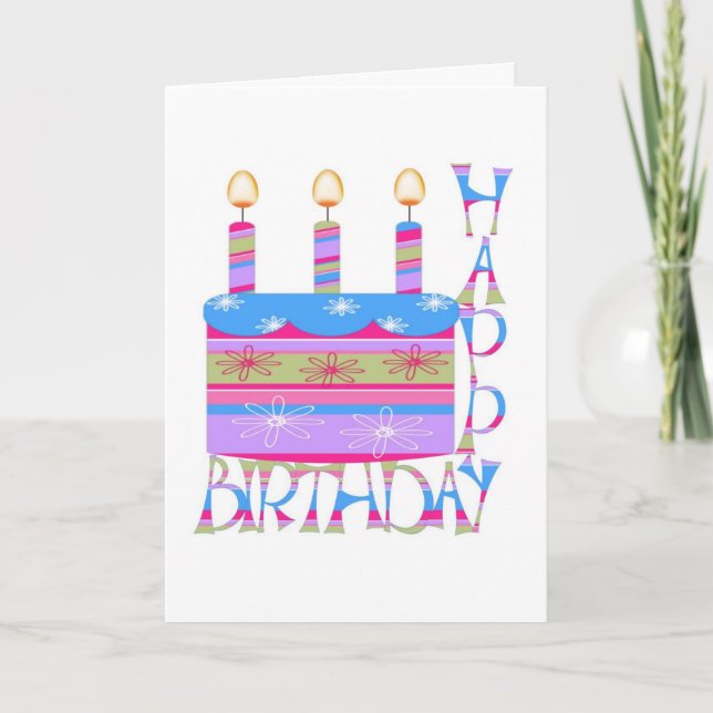 Happy Birthday Card Karte (Vorderseite)