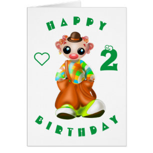 Happy Birthday Card Kleiner Clown - Personalisiert