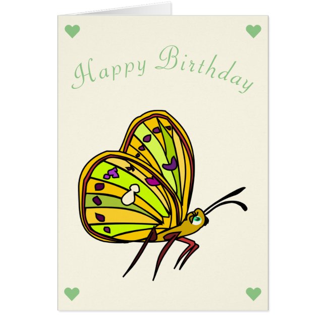 Happy Birthday Card Little Butterfly (Vorne)