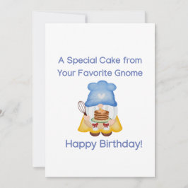 Happy Birthday Card mit Gnome Einladung
