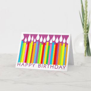 Happy Birthday Card mit Kerzen - Allgemein Karte
