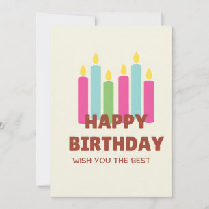Happy Birthday Card mit Kerzen Feiertagskarte