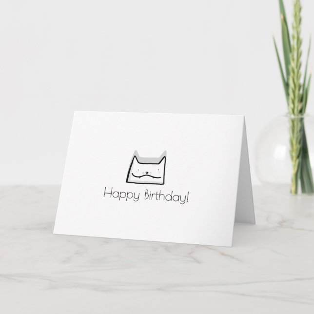 Happy Birthday Card mit Niedlichem Hund Einladung (Vorderseite)