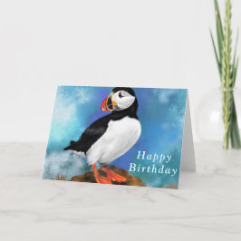 Happy Birthday Card mit Puffin Bird Karte