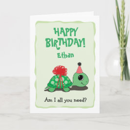 Happy Birthday Card mit Schildkröte Karte