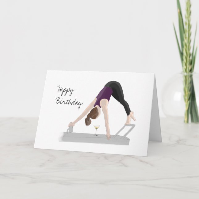 Happy Birthday Card Pilates Reformer Karte (Vorderseite)