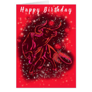 Happy Birthday Card Red Bull Laufen