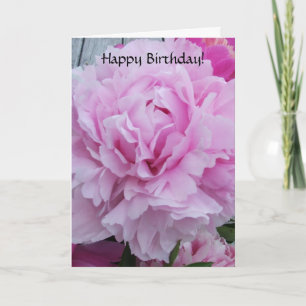 Happy Birthday Card Rosa Peonies / Peony Blume Karte