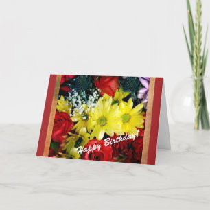 Happy Birthday Card sagen Sie es mit Blume Karte