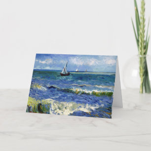 Happy Birthday Card Sailboat on Ocean Waves Karte