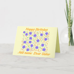 Happy Birthday Card Schwester hinzufügen Karte