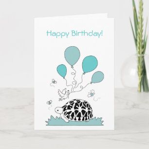 Happy Birthday Card (Sternenschildkrötenblasen) Karte