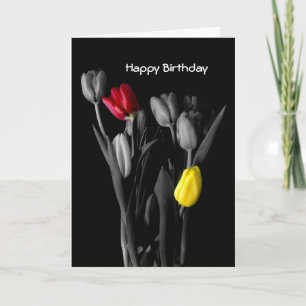 Happy Birthday Card Tulips Karte