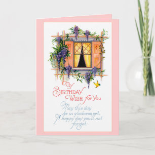Happy Birthday Card - Vintag Karte