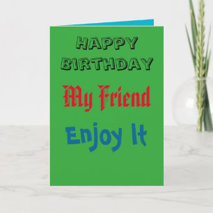 Happy Birthday Card von Best Friend Karte